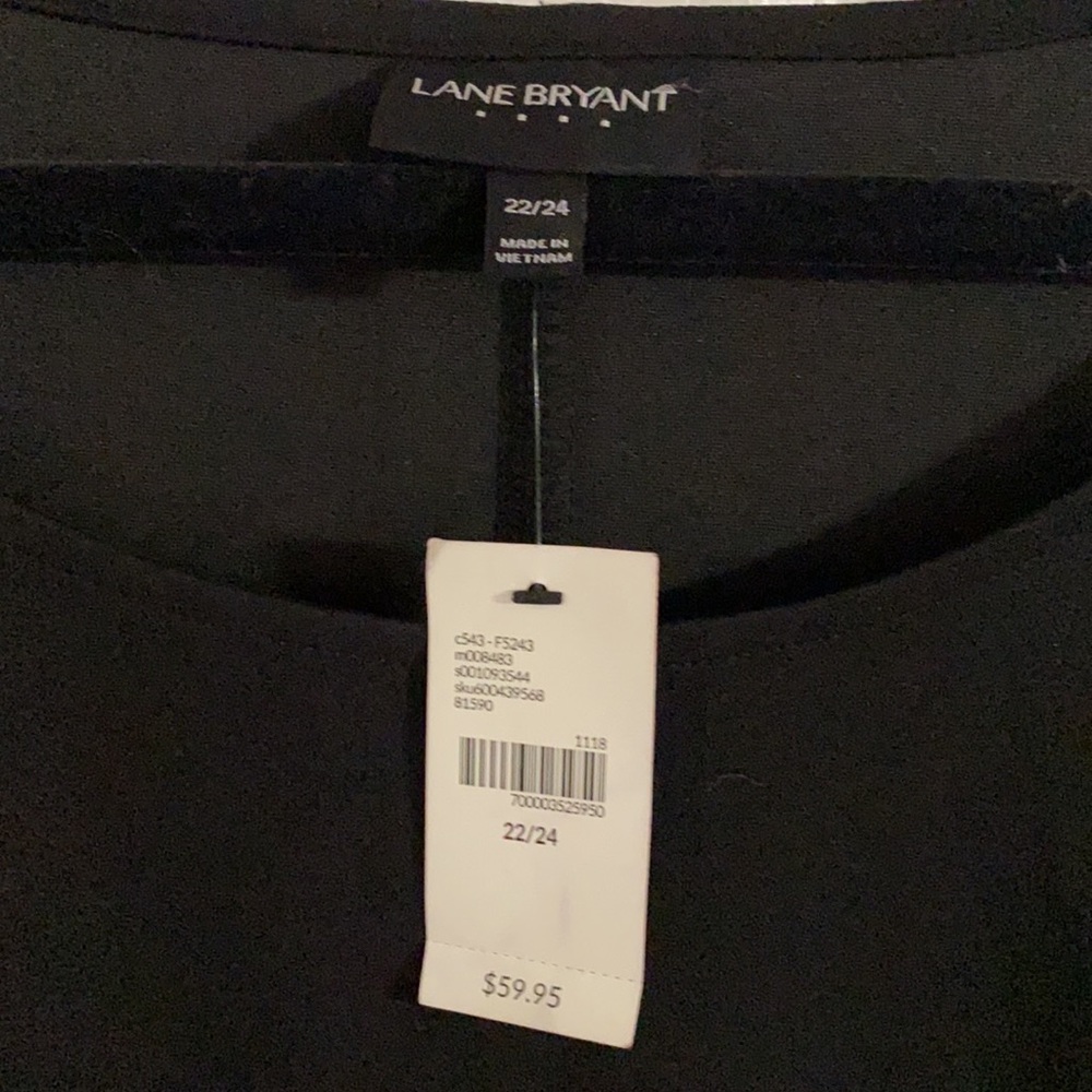 Lane Bryant solid Black dress - Picture 3 of 6